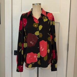 SOLD - Kate Spade Floral Button-Up Blouse